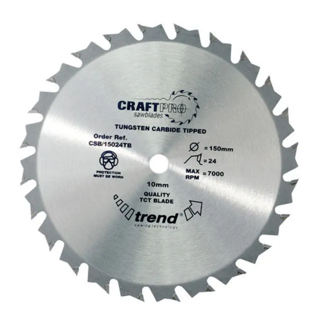 Trend CSB15024TB - 24T 'CraftPro' Saw Blade 150mm