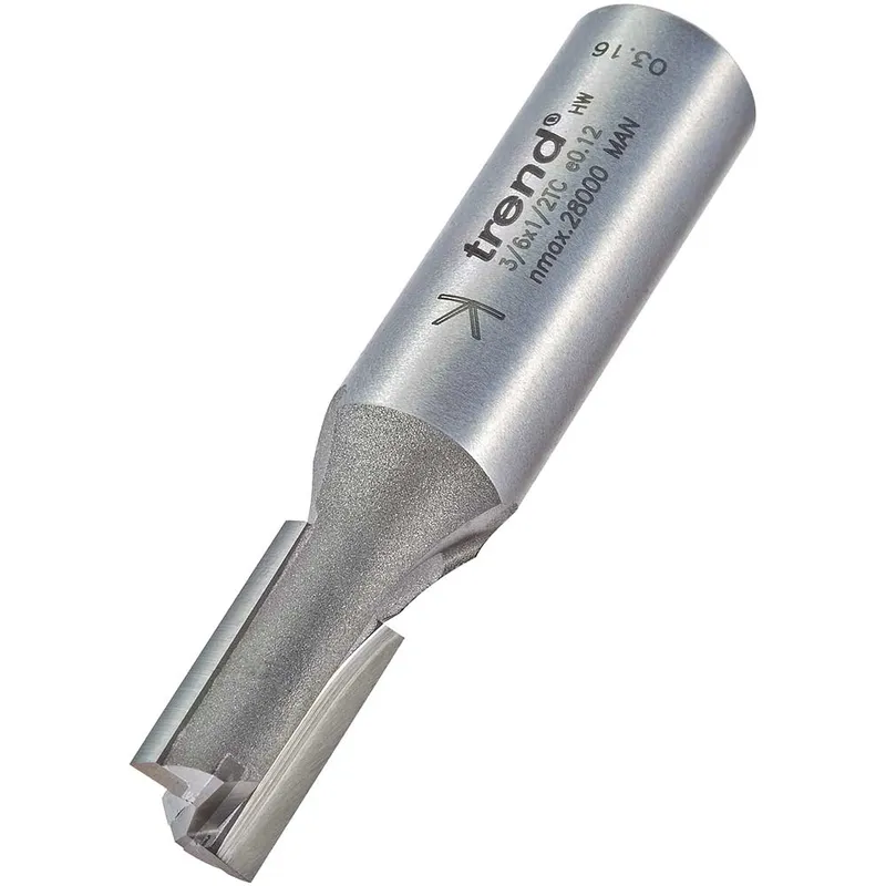 Trend Professional Two Flute Straight Router Cutter 10mm 19mm 1/2"