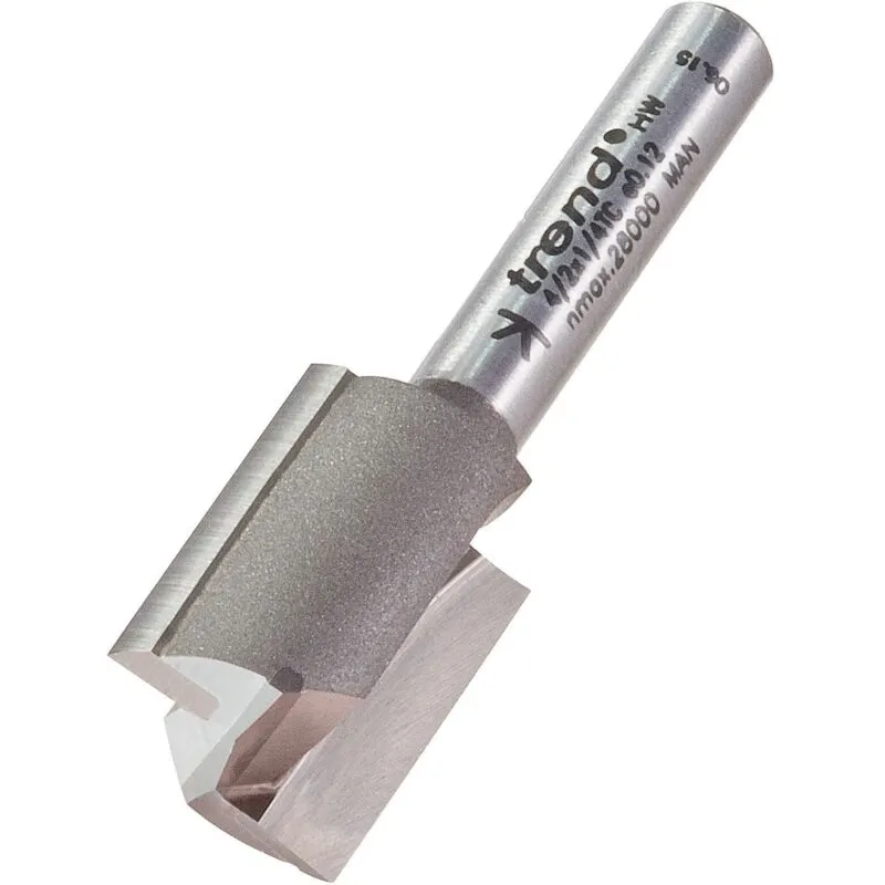 Trend - tct 1/4'' 2 Flute Plunge Router Cutter 16mm Chipboard Ply Hardwood Plastic