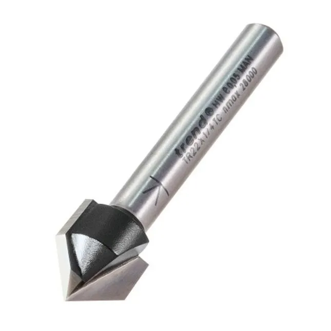 Trend Trade Range Chamfer V Grover Router Cutter 12.7mm 1/4"