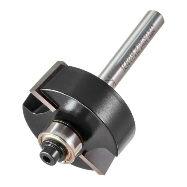 Trend Trade Range Bearing Guided Rebater Router Cutter 35mm 1/4"