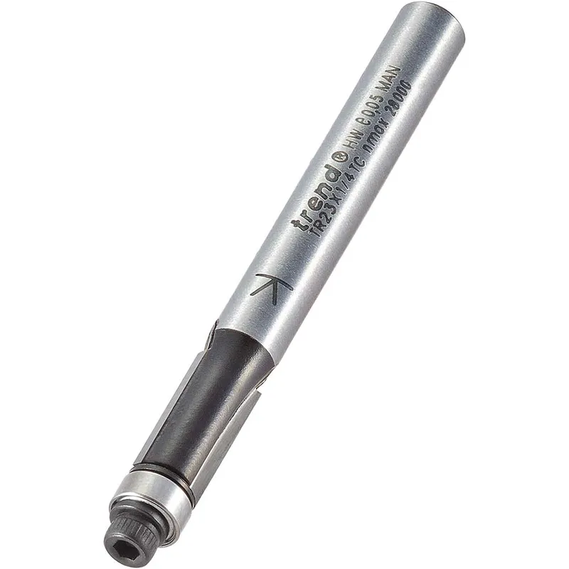 Trend Trade Bearing Guided Trimmer Router Cutter 6.35MM 12.7mm 1/4"