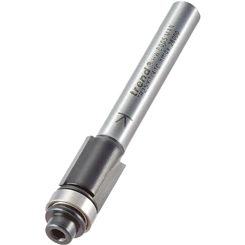 Trend Trade Bearing Guided Trimmer Router Cutter 9.5mm 12.7mm 1/4"