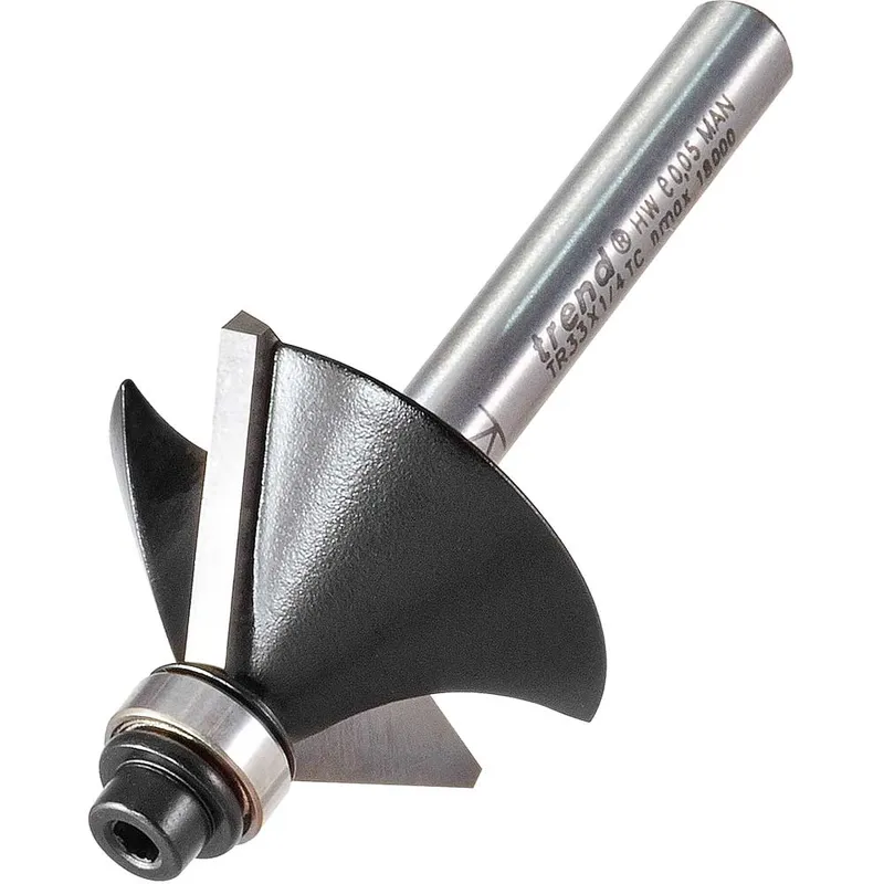 Trend Trade Range Bearing Guided Chamfer Router Cutter 31.8mm 1/4"