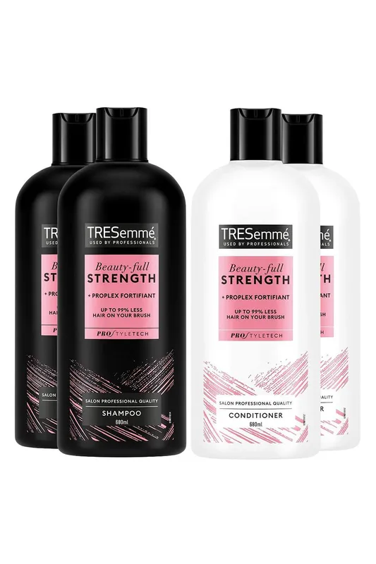 Tresemme 'Beauty-Full Strength 2x Shampoo & 2x Conditioner Bundle' 680ml Each - Multicolor - Size: One Size