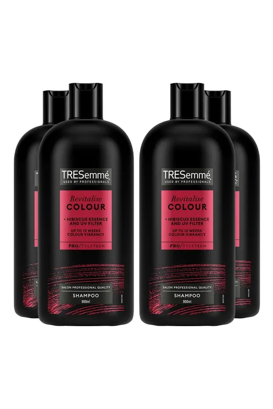 Tresemme Women's Sha Colour Revitalise 'Shampoo', 4 Pack of 900ml in Black Black