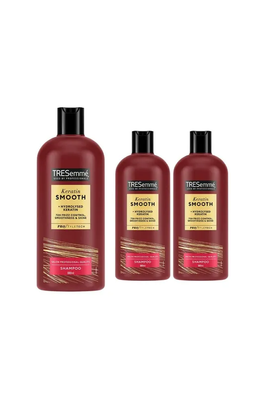 Tresemme 'Shampoo' Keratin Smooth with Hydrolysed 72H Frizz Control, 680ml in Black - Black