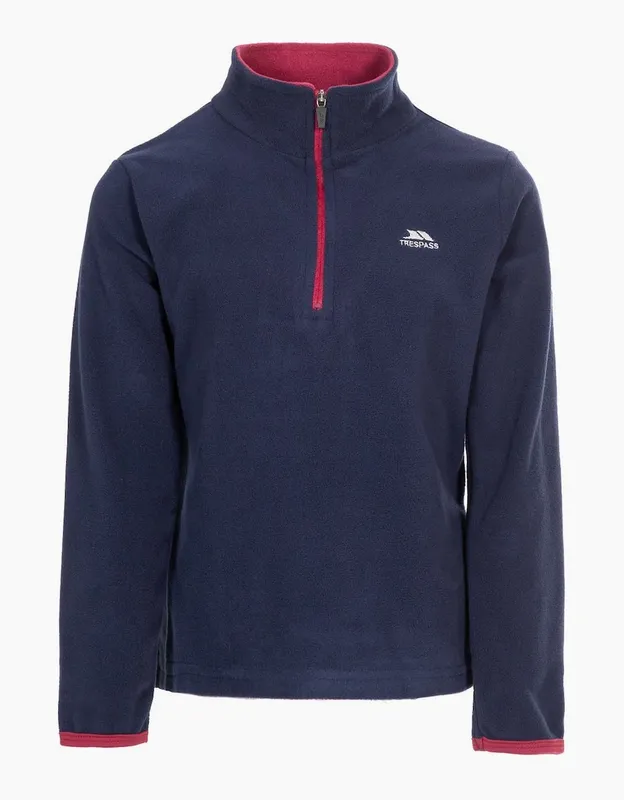Girl's Trespass Childrens/Girls Sybil Micro Fleece - Navy - Size: 10 years/9 years