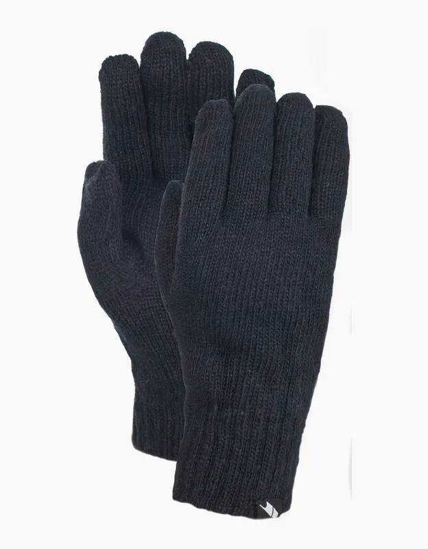 Men's Trespass Mens Bargo Knitted Gloves - Black - Size: S/M