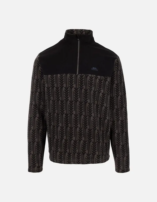 Men's Trespass Mens Embleton AT100 Fleece Top - Grey - Size: S
