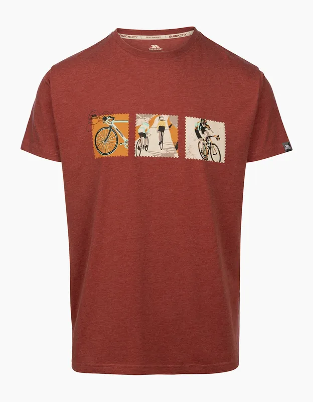 Men's Trespass Mens Kooten T-Shirt - Red - Size: 40