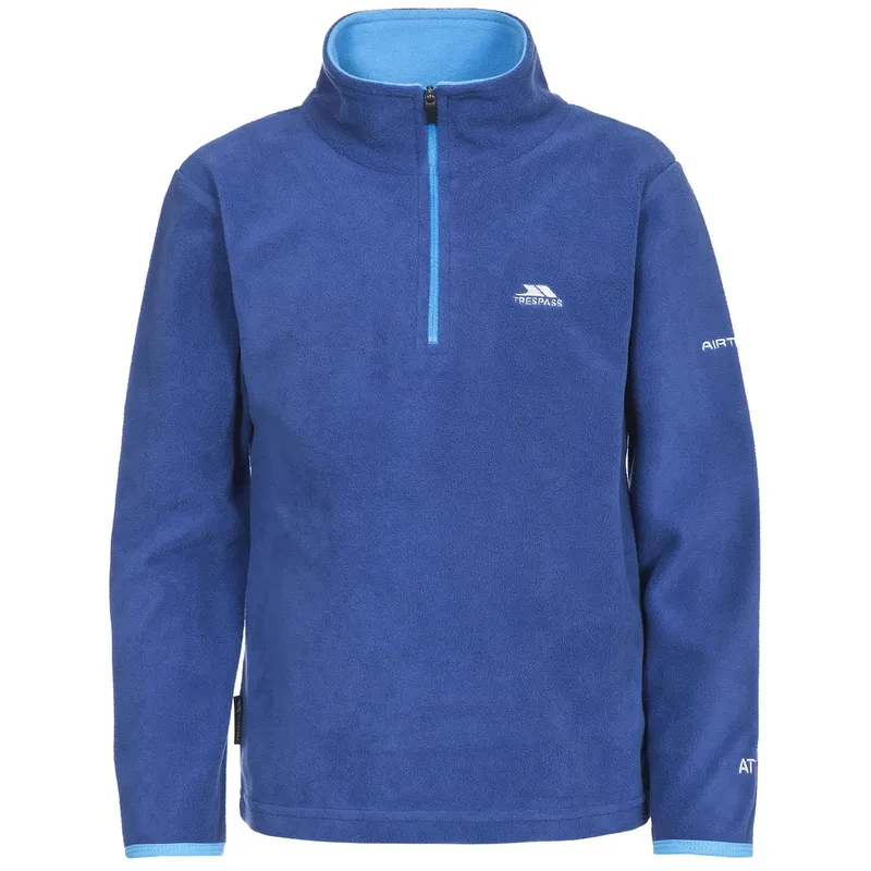 Trespass Childrens Boys Etto Half Zip Fleece Top - Blue - Size 2-3y