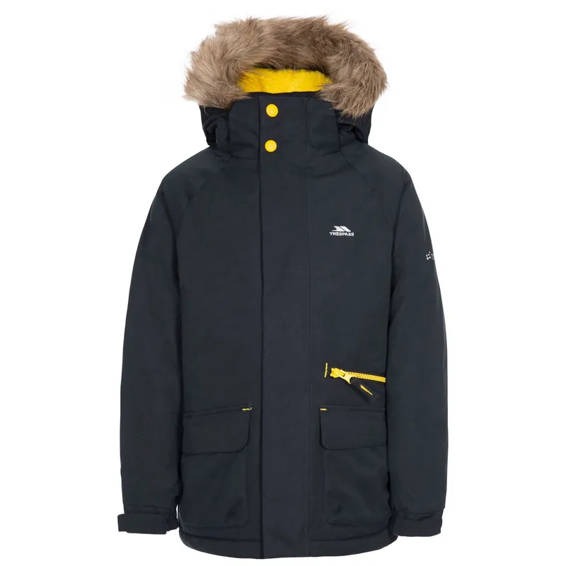 Trespass Childrens Unisex Childrens/kids Upbeat Parka (Black) - Size 9-10y