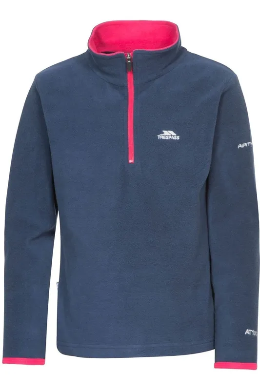 Trespass Girl's Sybil Micro Fleece in Navy Size: 9-10 Years Navy 9-10 Years