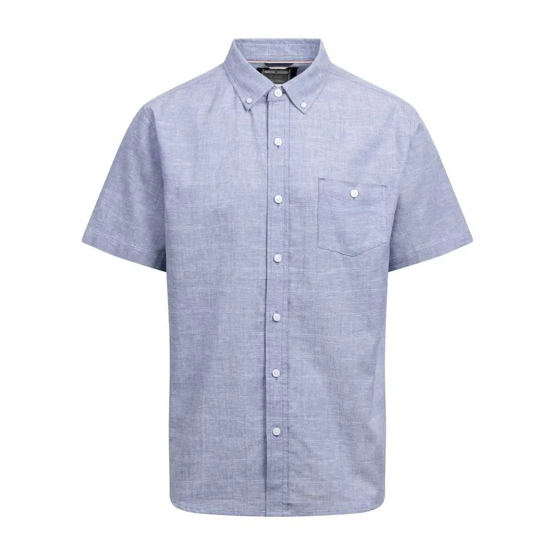 Trespass Men's Lenard Short-Sleeved Shirt in Light Blue Size: XL Light Blue XL
