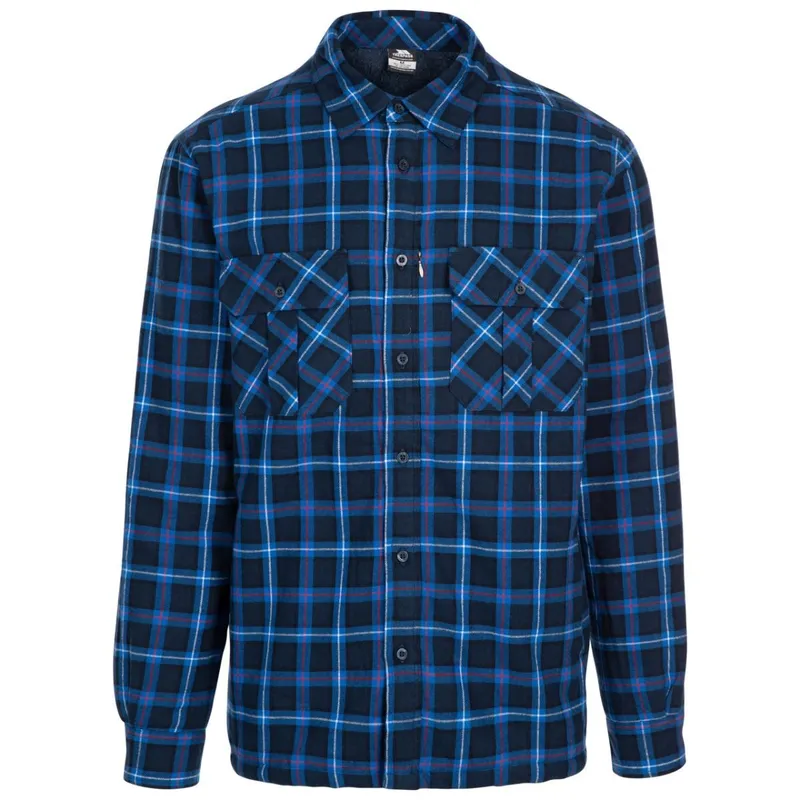 Trespass Men's Rapeseed Check Shirt in Dark Blue Size: Medium Dark Blue M