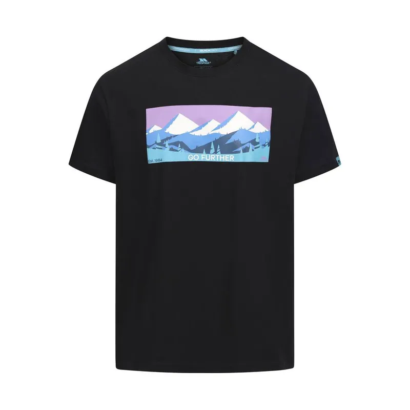 Trespass Men's Sven T-Shirt in Black Size: Large Black L