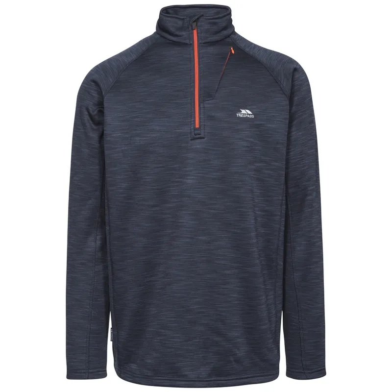 Trespass Mens Collins Half Zip Fleece Top - Navy - Size Small
