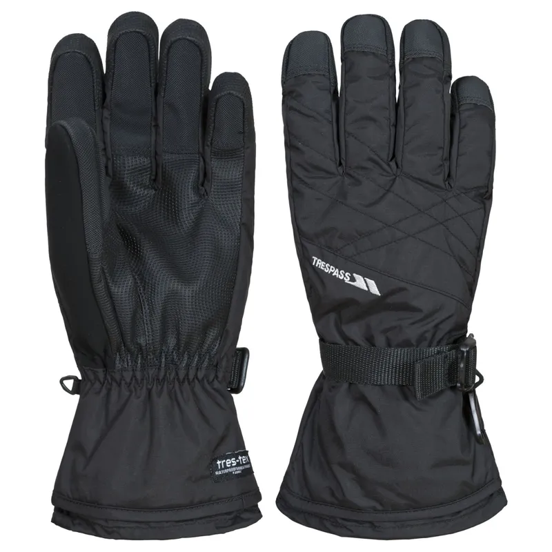 Trespass Mens Reunited Ii Ski Gloves - Black - Size Large