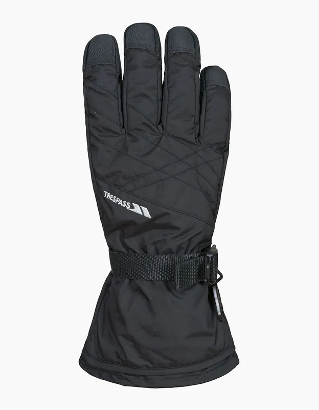 Trespass Mens Reunited Ii Ski Gloves - Black - Size Small