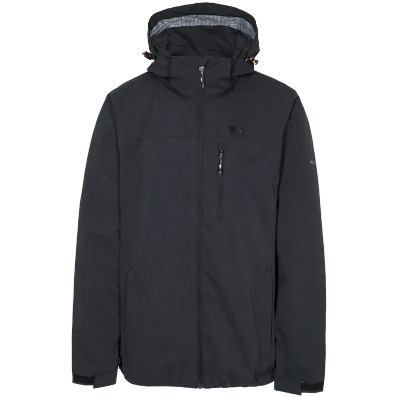 Trespass Mens Weir Waterproof Jacket - Black - Size 2xs