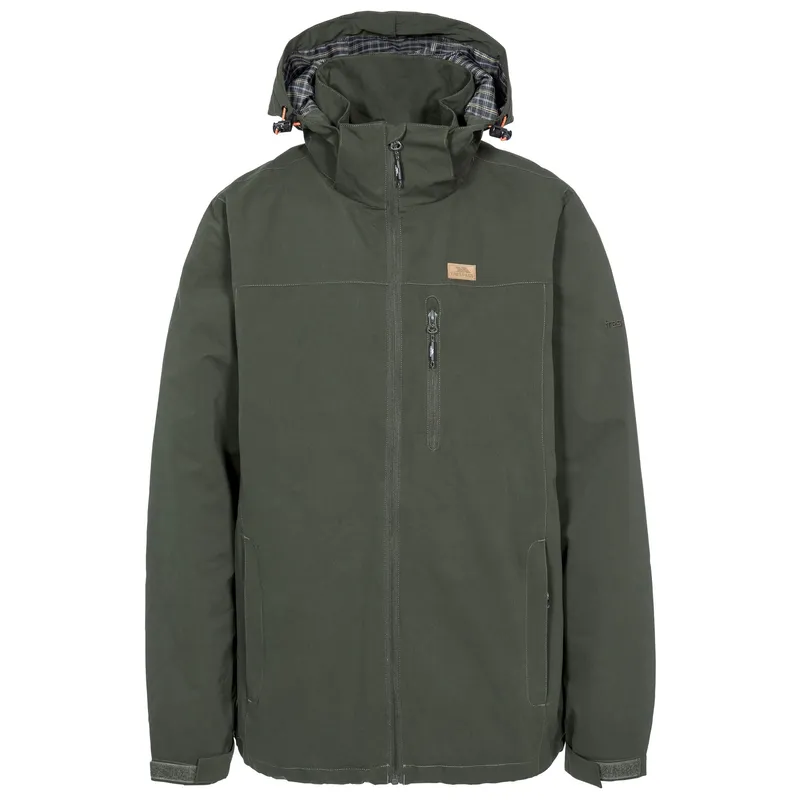 Trespass Mens Weir Waterproof Jacket - Olive - Size X-Large