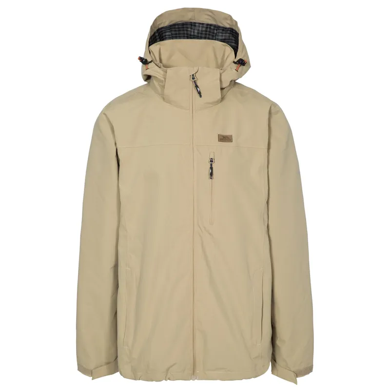 Trespass Mens Weir Waterproof Jacket - Tan - Size 2xs