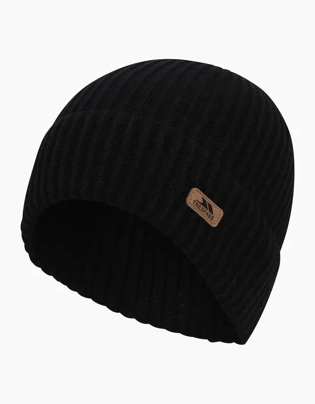 Trespass Unisex Adult Dornan Beanie - Black - Size: S-M