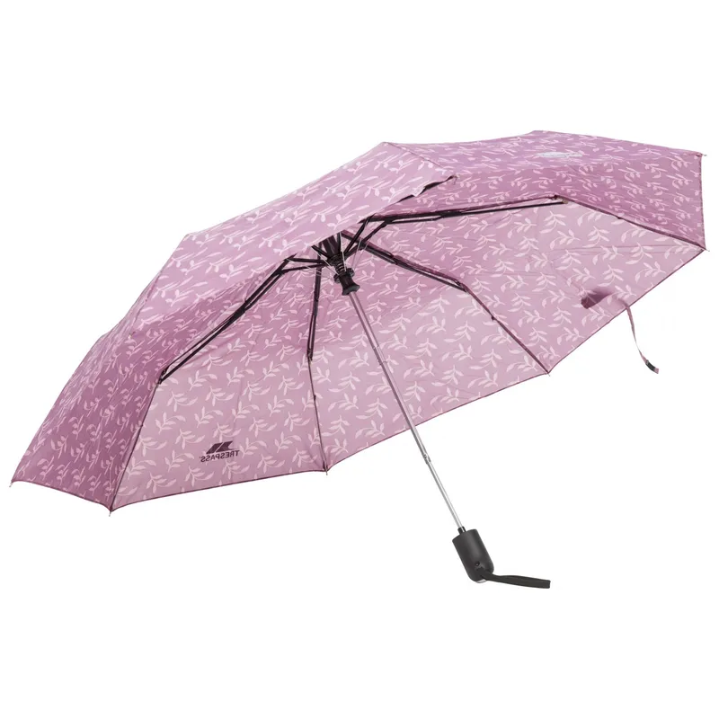 Trespass Unisex Maggiemay Automatic Umbrella (Mauve Plant Print) - Multicolour - One Size