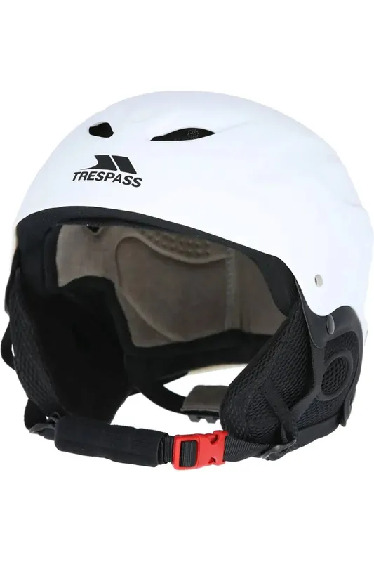 Trespass Unisex Adults Skyhigh Protective Snow Sport Ski Helmet - White - Size Large