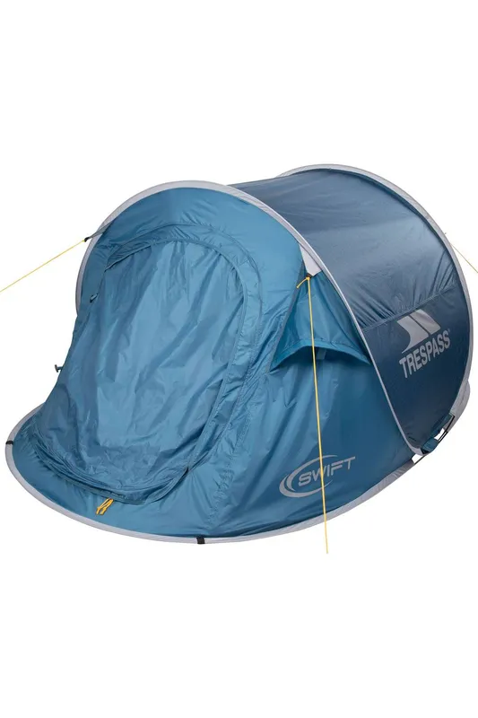 Trespass Swift 2 Patterned Pop-Up Tent in Mid Blue - Mid Blue - Size: One Size