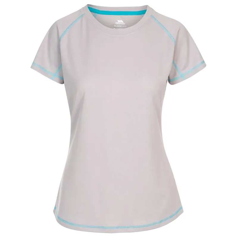 Trespass Women's Viktoria Active T-Shirt in Light Grey Size: XL Light Grey XL female