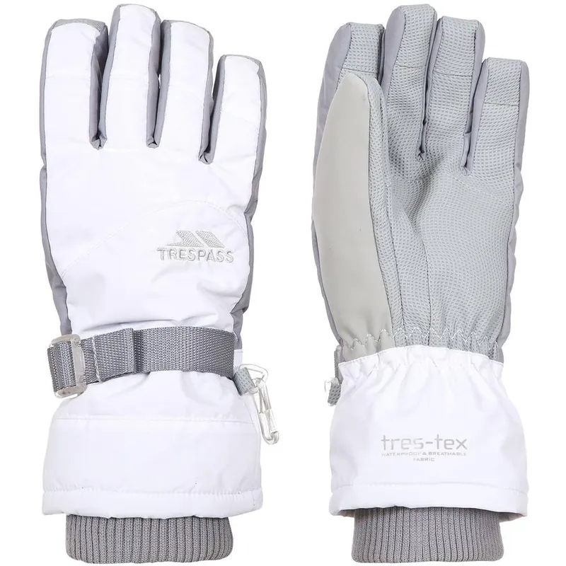 Trespass Women's Vizza II Gloves in White Size: Large - White