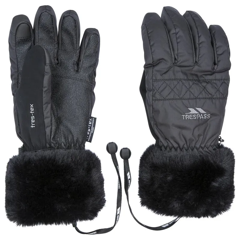 Trespass Women's Yanki Gloves in Black Size: XL - Black