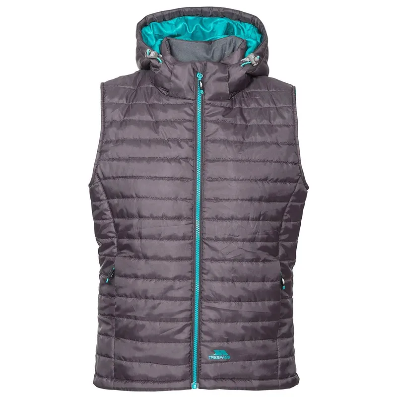 Trespass Women's Aretha Casual Gilet in Dark Grey Size: 2XS Dark Grey