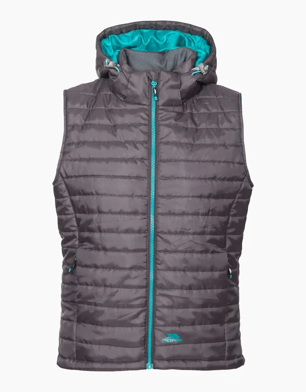 Women's Trespass Womens/Ladies Aretha Casual Gilet - Black/Grey - Size: 14