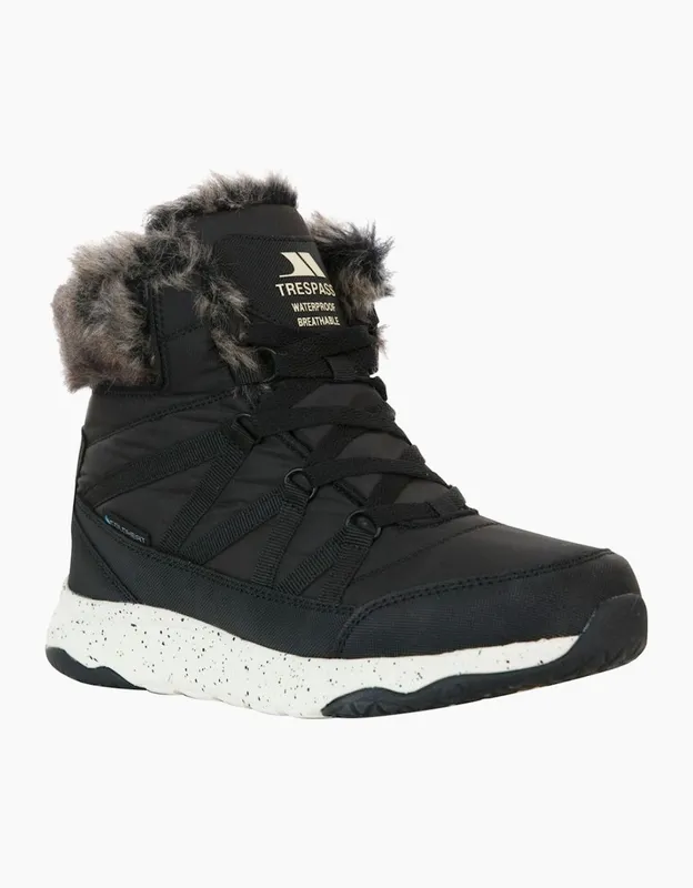 Trespass Women's Kenna Winter Boots in Black Size: 4 Black female