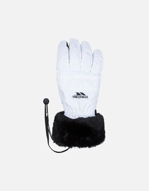 Trespass Women's Yanki Gloves in White Size: Medium White female