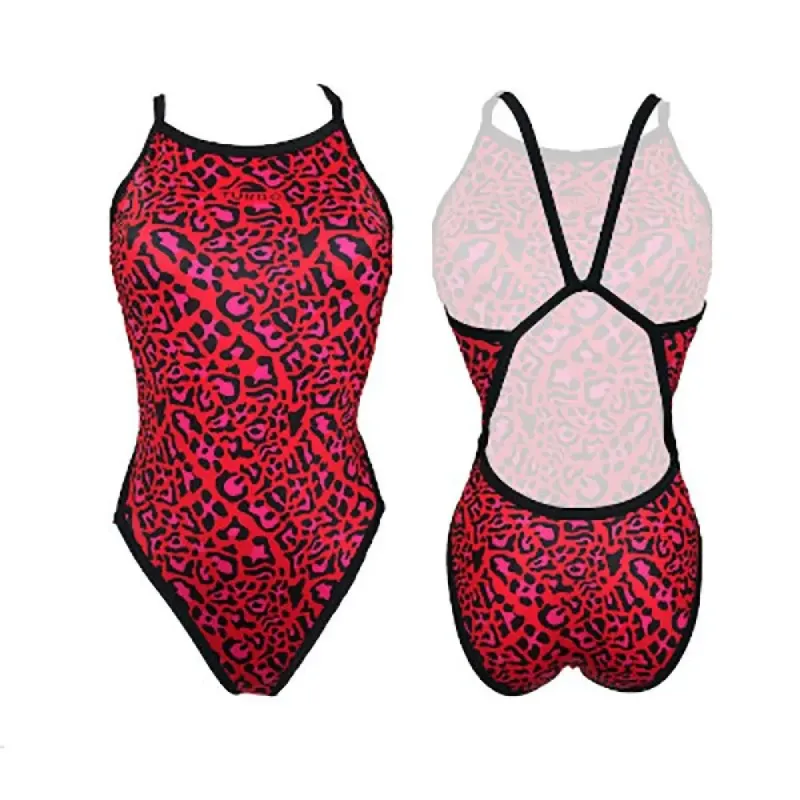 Turbo Animal Swimsuit Red M Women