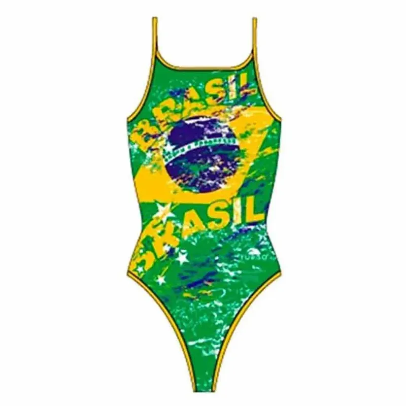 Turbo Brazil Swimsuit Green / Yellow S Women