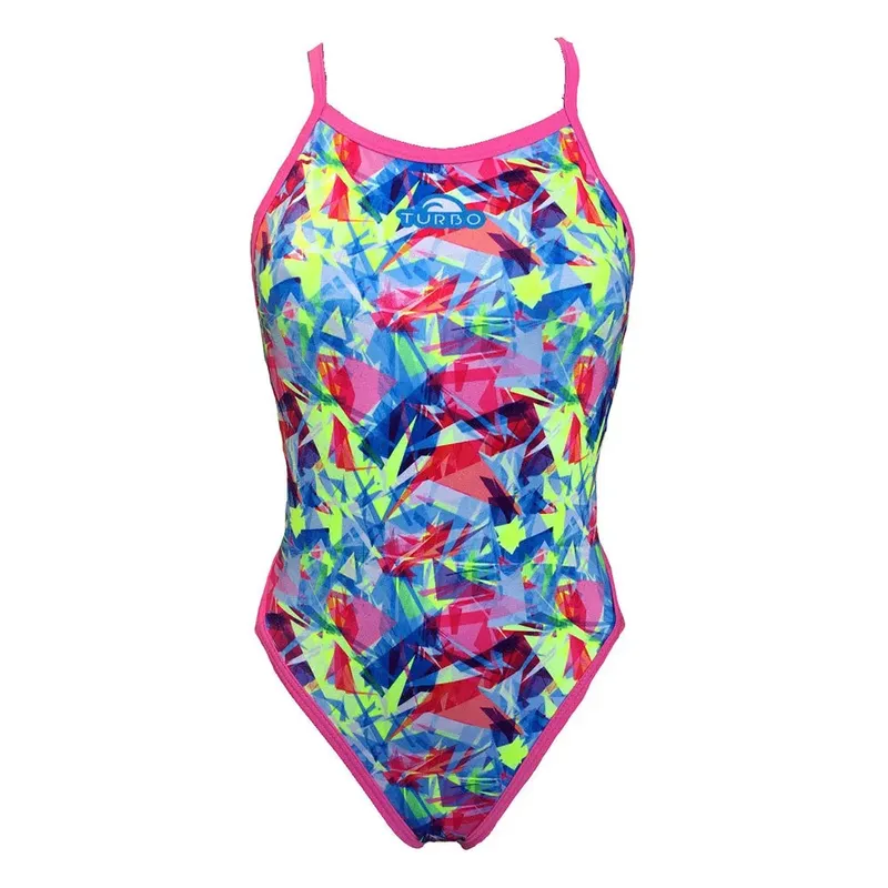 Turbo Broken Hearts Swimsuit Pink XL Women