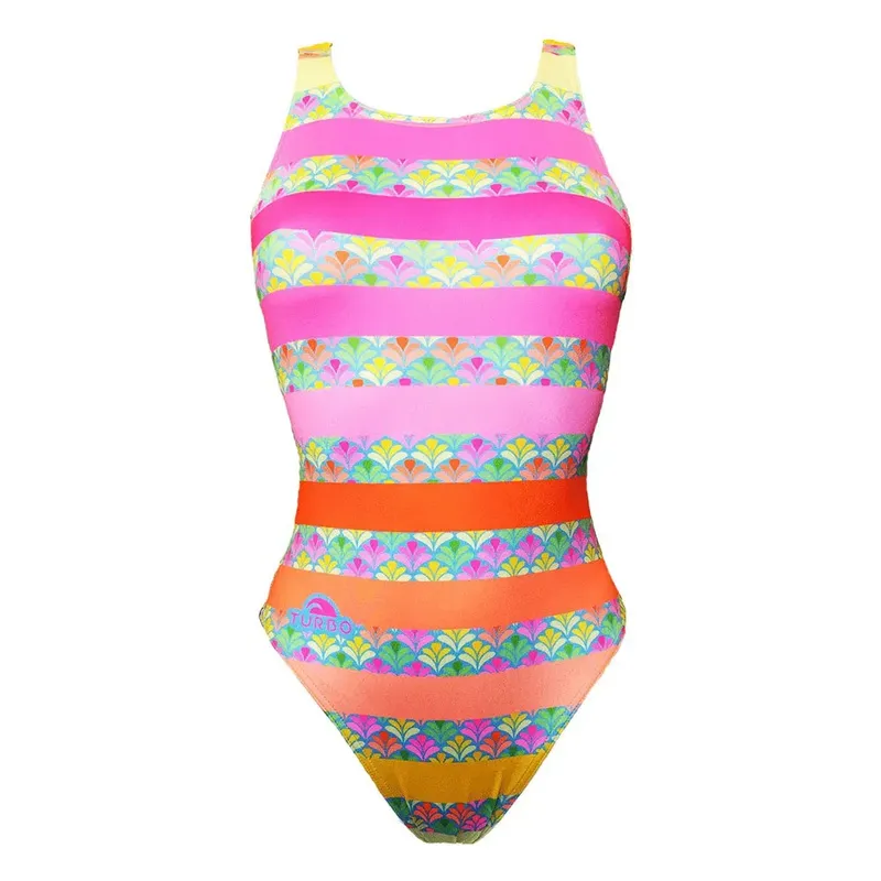 Turbo Flu Lines Swimsuit Pink XL Women