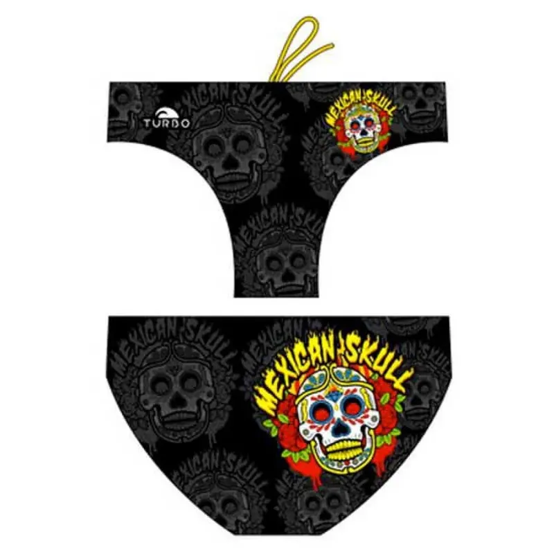 Turbo Mexican Skull 2014 Swimming Brief Black XL Men