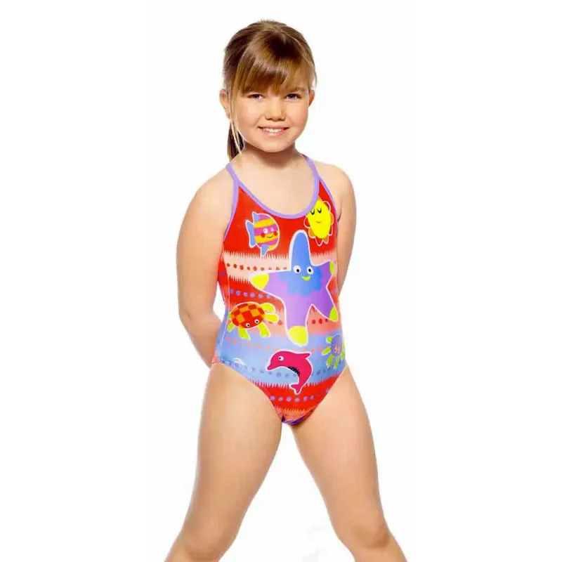 Turbo Sea Friends Swimsuit Multicoloured 12-24 Months Girls