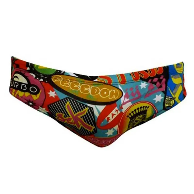 Turbo Stickers Colors Swimming Brief Multicolor L Men