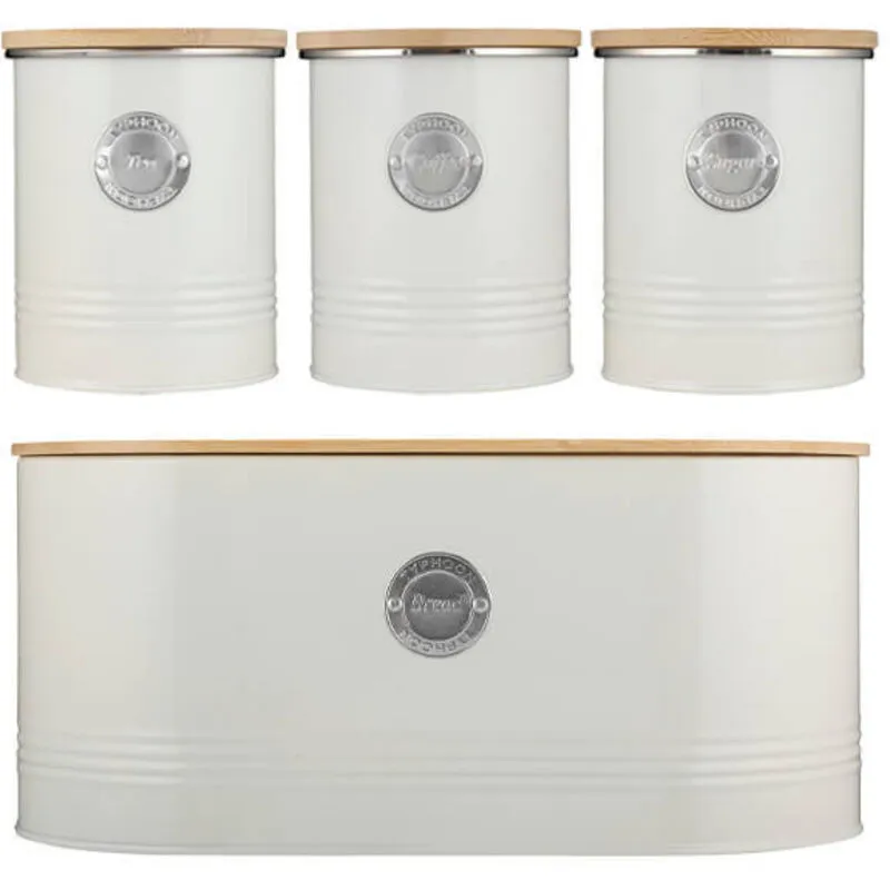 Typhoon - Living 4 Piece Storage Set Tea, Coffee, Sugar & Bread Cream