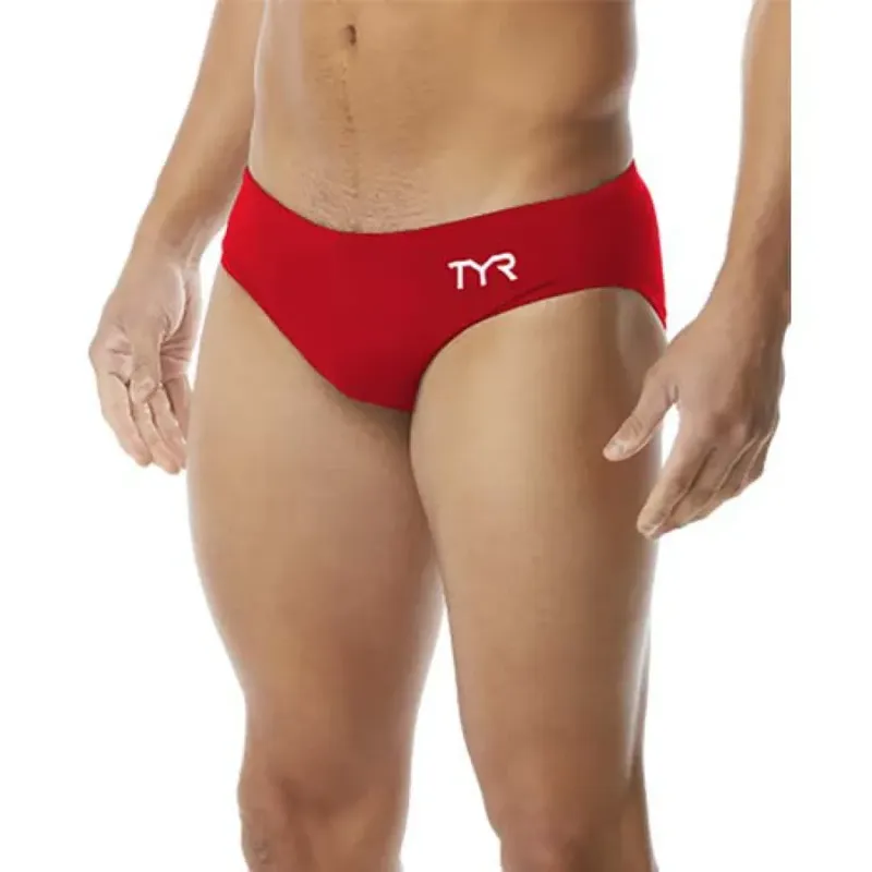 Tyr Waterpolo Breakaway Racer Swimming Brief Red 40 Men