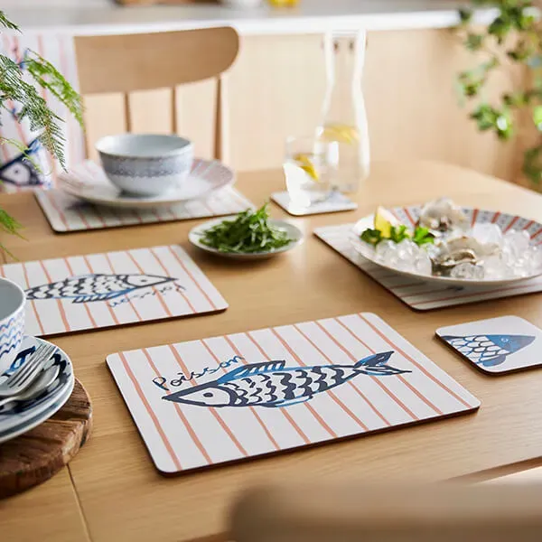Ulster Weavers Catch of the Day Pack of 4 Cork Placemats