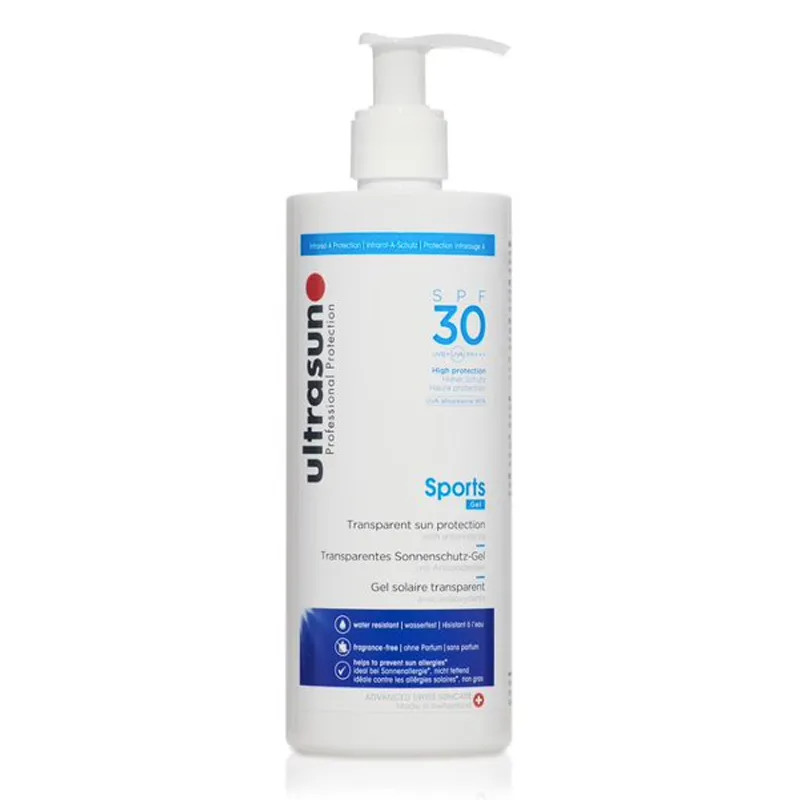 Ultrasun Transparent Sun Protection SPF30 Sports Gel 400ml