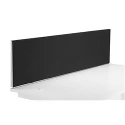 Unbranded 1600 Straight Upholstered Desktop Screen - Black - DMS1600SBK